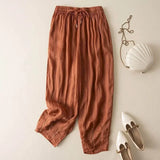 Fleurine | Women's Billowed Wide Leg Pants with Drawstring Waist