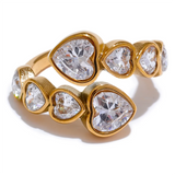 Fiorella | Women Ring with Heart Design and Gold Plating