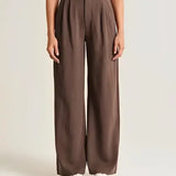 Colette | Women's High Waist Wide Leg Tailored Trousers