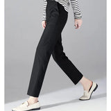 Castello | Women's Slim Tailored Trousers with High Waist