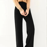 Viviana | Women's Merino Wool Wide Leg Pants with Elastic Waist