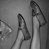 Emmeline | Women’s Mary Janes with Crystal-Studded Leather