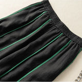Haven | Women's Linen Pants with Contrast Stripe Detail