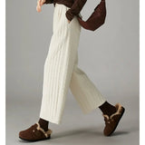 Daria | Women's Quilted Wide Leg Pants with High Waist