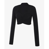 Beatrice | Women Top With Nylon Spandex Wrap Design