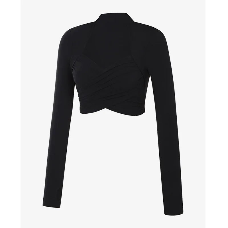 Beatrice | Women Top With Nylon Spandex Wrap Design
