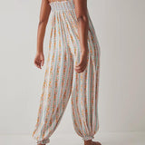 Clarice | Women's Wide Leg Jumpsuit with Adjustable Tie Straps
