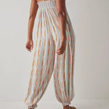 Clarice | Women's Wide Leg Jumpsuit with Adjustable Tie Straps