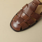 Lorelei | Women's Sandals with Handwoven Cutouts and Buckle