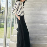 Maren | Women Blouse With Satin Stripe Design