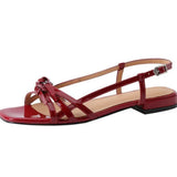 Marinette | Women's Flats with Bow Straps and Open-Toe