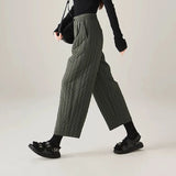 Daria | Women's Quilted Wide Leg Pants with High Waist