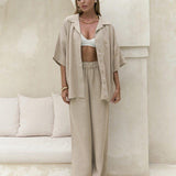 Wrenley | Women's Cotton Two Piece Set Pants