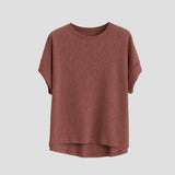 Genevieve | Women Tee With Cotton Linen Oversized Fit