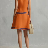 Sloane | Women's Halter Mini Dress with Colorblock Panels