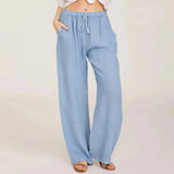 Amelia | Women's Pants with Elastic Waist and Drawstring Tie