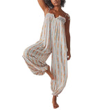 Clarice | Women's Wide Leg Jumpsuit with Adjustable Tie Straps