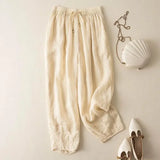Fleurine | Women's Billowed Wide Leg Pants with Drawstring Waist