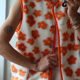 Dahlia | Women Vest With Sherpa Fleece Texture