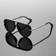 Freya | Women's Aviator Sunglasses with Semi-Transparent Frame