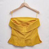 Amelia | Women’s Linen Strapless Tube Crop Top