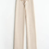 Nina | Women's Wool Knit Wide Leg Pants with High Waist