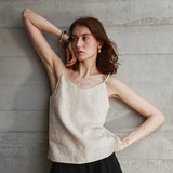 Nora | Women’s Linen V-Neck Camisole Top
