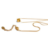 Liora | Women Necklace with Opal Pendant and Gold Steel