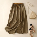 Quinn | Women's Skirt with Elastic Waist and Side Pockets