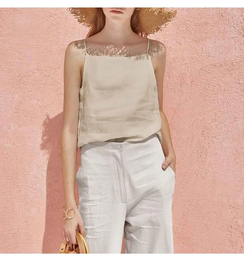 Junia | Women Top With Cotton Linen Blend