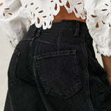 Arabella | Women's Mid Waist Wide Leg Jeans with Ankle Length