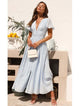 Juliette | Women's A-Line Maxi Sundress with Button Front