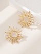 Solara | Women's Earrings with Sunburst Design and Polished Finish