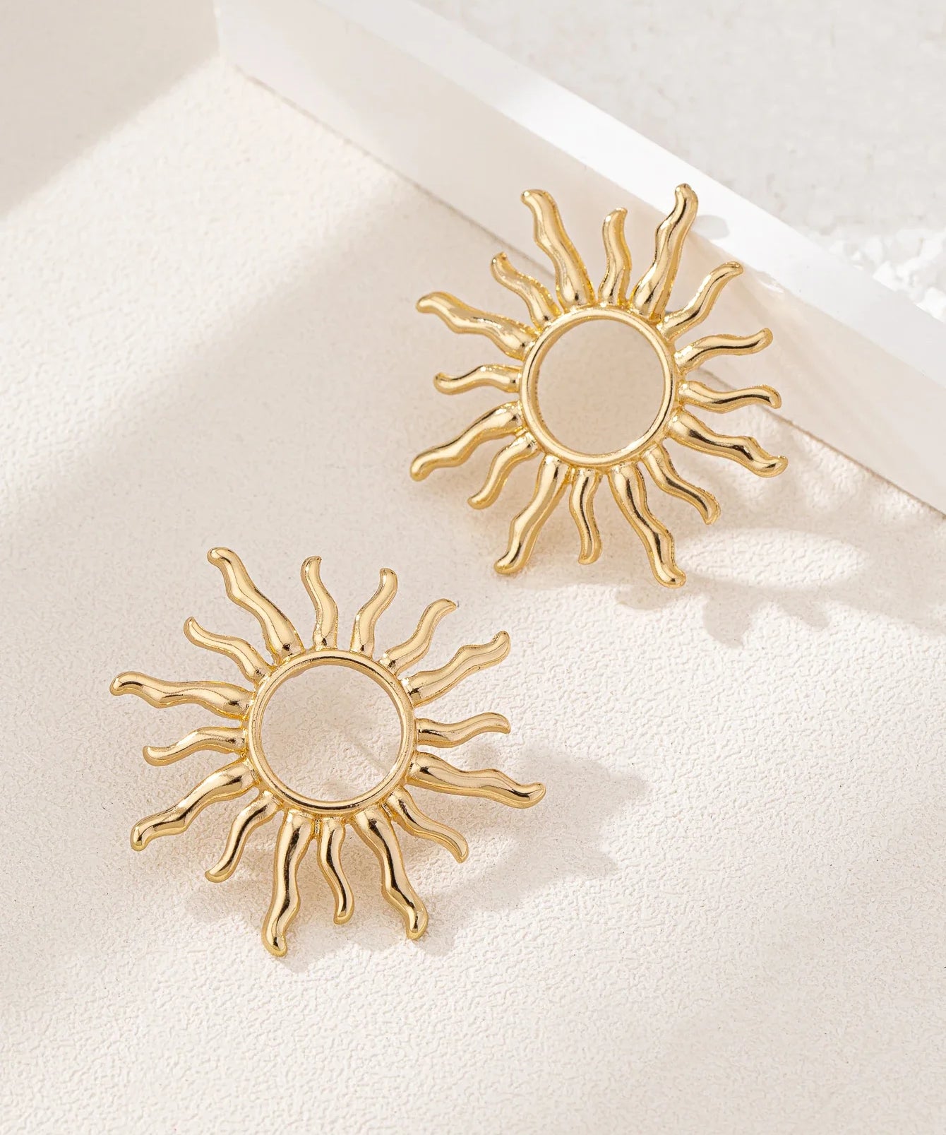 Solara | Women's Earrings with Sunburst Design and Polished Finish