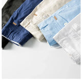 Maddox | Unisex Shorts with Button Waist and Linen