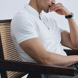 Austin | Men's Collared Slim Fit Button Neck T-Shirt