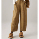 Daria | Women's Quilted Wide Leg Pants with High Waist