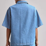 Rowan | Women's Denim Two Piece Set Cargo Shorts