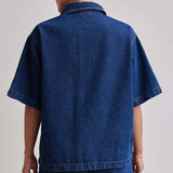 Rowan | Women's Denim Two Piece Set Cargo Shorts