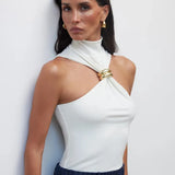 Livia | Women Top With Halter Neck Design