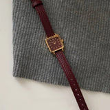 Lacceti | Women Wrist Watch with Brass Case and Leather Band
