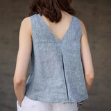 Mara | Women Top With Linen Reversible Neck