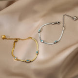 Ayvalık | Women Bracelet with Evil Eye and Stainless Steel