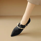 Ellen | Women Mid-Heels with Pointed Toe and Metallic-Accents