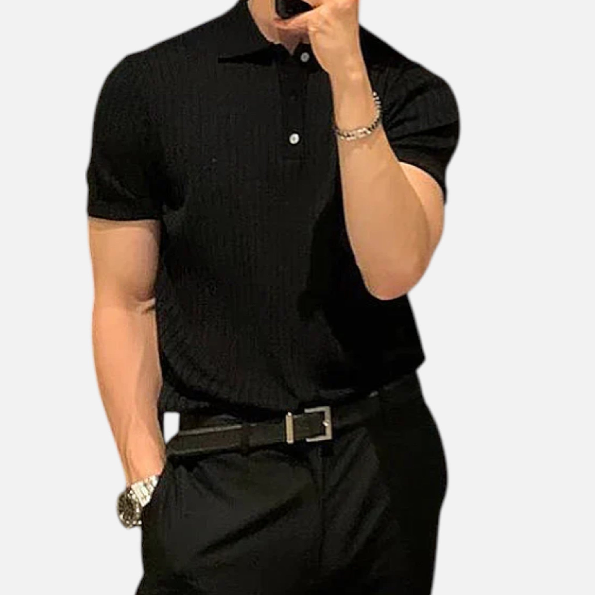Men’s Textured Summer Polo