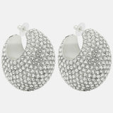 Crystal | Women's Hoop Earrings with Crystal Accents and Stainless Steel