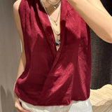 Valienne | Women Top With Linen Cross Neck