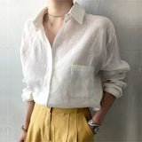 Noelle | Women Shirt With Linen Open Collar
