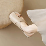 Bellamy | Women’s Sandals with Cross-Strap Buckle and Cushioned