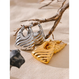 Arlen | Women Earrings with Chunky Hoops and Gold Finish
